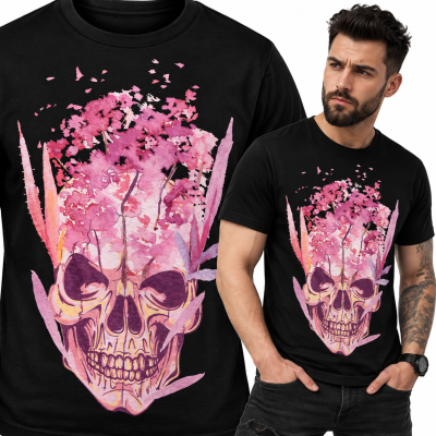 KOSZULKA HORROR PINK SKULL